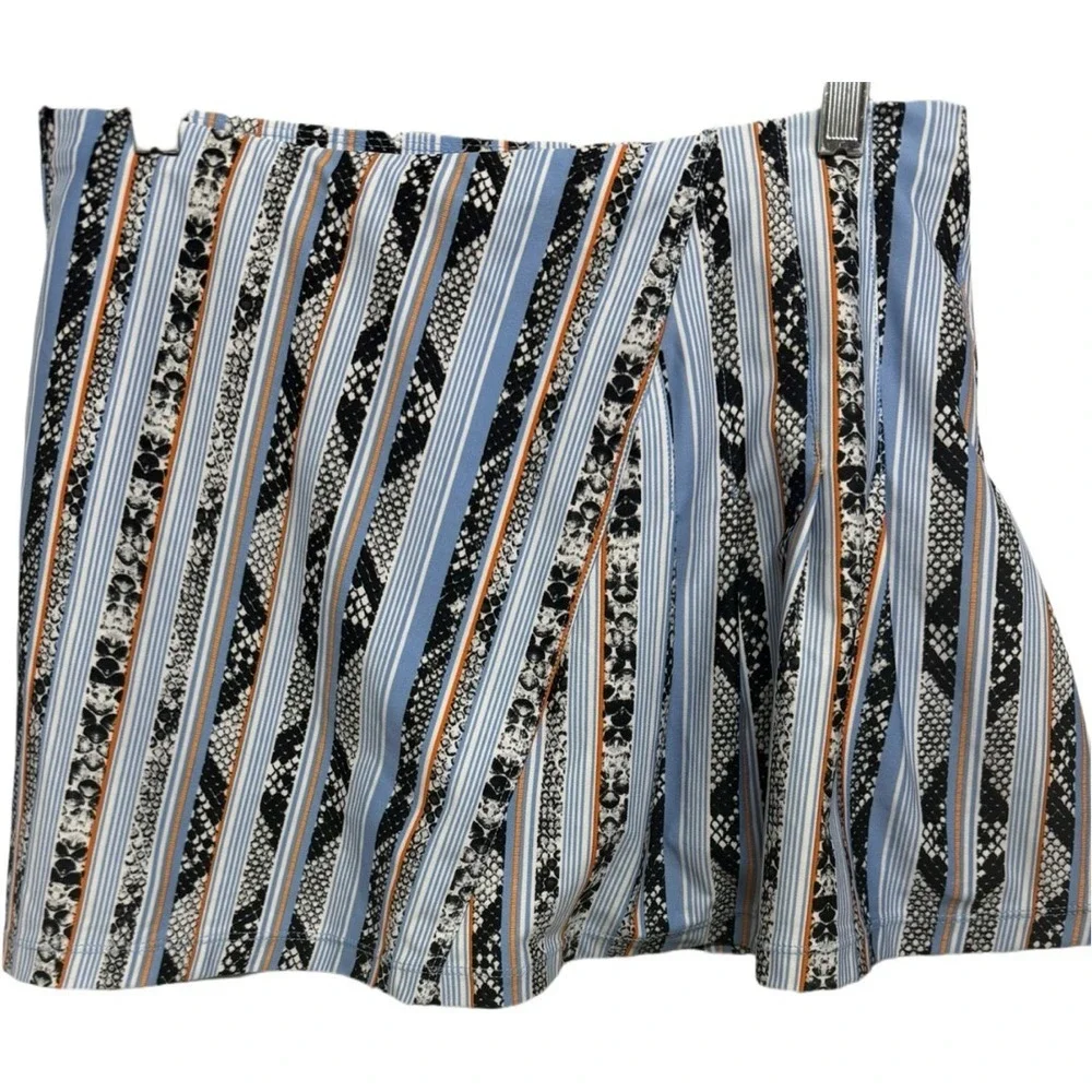 Tail Snake Print Blue Orange Pickleball Tennis Skirt Skorts Size Small Athletic